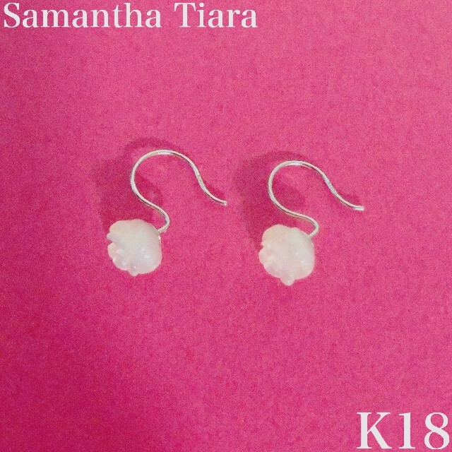 Samantha Tiara(サマンサティアラ)のサマンサティアラ 18金 薔薇 バラ モチーフ フック ピアス レディースのアクセサリー(ピアス)の商品写真