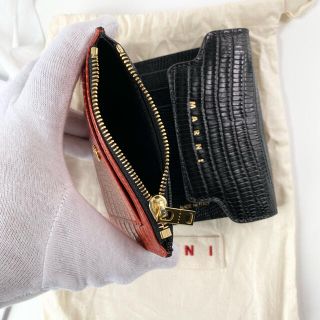 【タグ付新品未使用】Marni クロコ型押し 折り財布 レアカラー