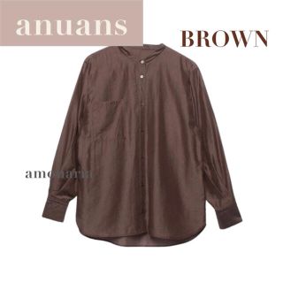 アニュアンス(ánuans)の【新品/未着用】anuans スタンドカラーシースルーブラウス　ブラウス(シャツ/ブラウス(長袖/七分))