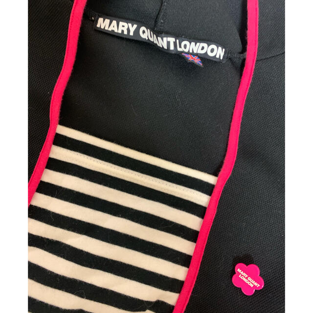 MARY QUANT(マリークワント)のマリークワント MARY QUANT  ボーダー パーカートップス マリクワ レディースのトップス(カットソー(半袖/袖なし))の商品写真