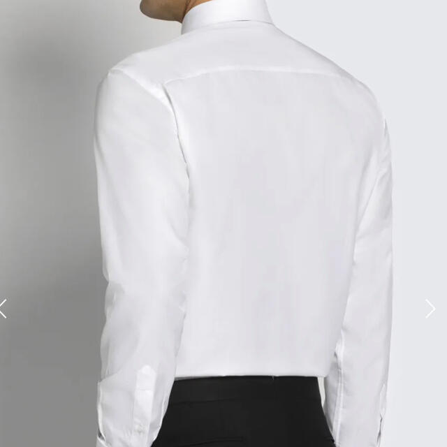 ブリオーニ 'BP Signature'ホワイト コットン スモーキングシャツ