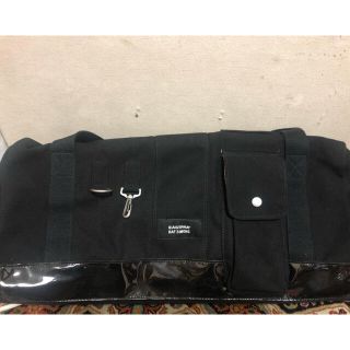 RAF SIMONS ラフシモンズ ×STERLING RUBY 10SS Denim Boston Bag ×スターリングルビー デニムボストンバッグ ブラック/ホワイト