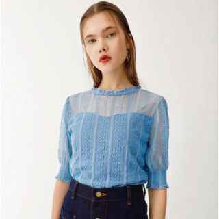 マウジー(moussy)のマウジー　LACE HALF SLEEVE TEE(シャツ/ブラウス(半袖/袖なし))