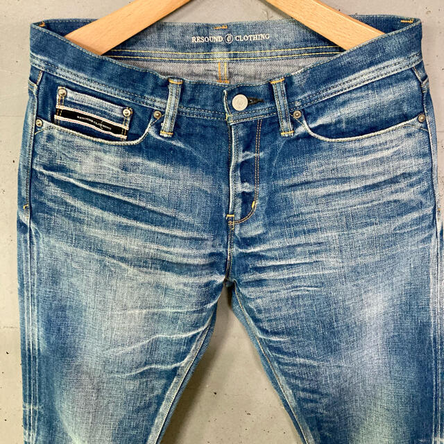 RESOUND CLOTHING ブリーチ加工セルビッチデニム!日本製!赤耳