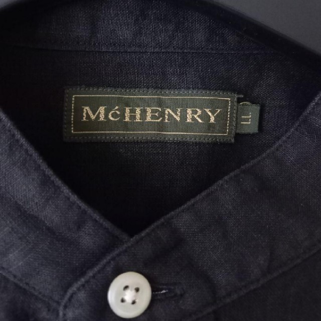 ☆McHENRY　マックヘンリー　シャツ　黒　高級　美品　LLサイズ メンズのトップス(シャツ)の商品写真