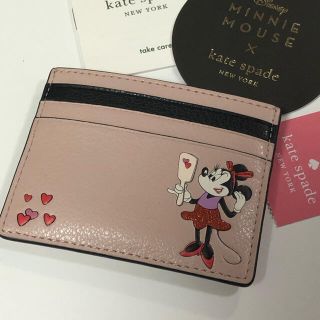 ケイトスペードニューヨーク(kate spade new york)の未使用保管品 タグ付き ケイトスペード ディズニーミニー カードケース　値下げ(名刺入れ/定期入れ)