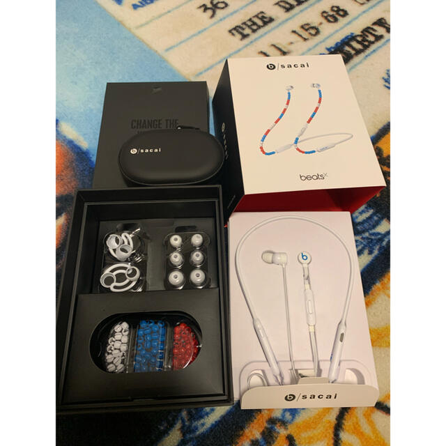 ヘッドフォン/イヤフォンsacai × Beats BeatsX 白 新品未開封