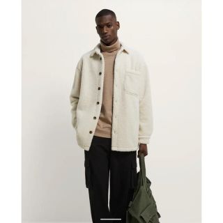 ZARA - ZARA ボア生地 シャツジャケット アウター ライダースの通販 ZARA - ZARA ボア生地 シャツジャケット アウター ライダースの通販