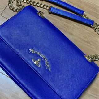 ヴィヴィアンウエストウッド(Vivienne Westwood)のVivienne Westwood チェーンショルダーバッグ ブルー(ショルダーバッグ)