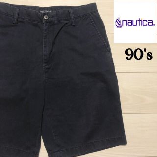 ノーティカ(NAUTICA)の90s NAUTICA ショートパンツ　紺　30インチ　ノーティカ　古着(ショートパンツ)