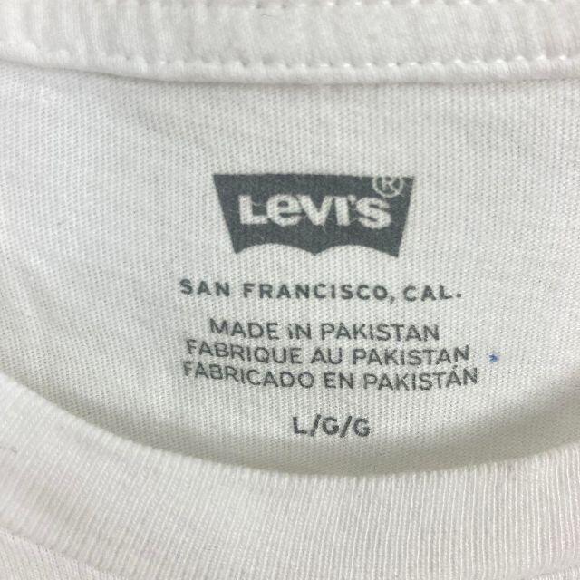 Levi's(リーバイス)の【ユニセックス古着】リーバイス　プリント刺繍Tシャツ ホワイト　白　サイズL メンズのトップス(Tシャツ/カットソー(半袖/袖なし))の商品写真