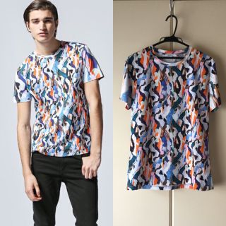 カルヴェン(CARVEN)の【希少】carven カットソー Tシャツ S 半袖 トップス 迷彩 カモ柄(Tシャツ/カットソー(半袖/袖なし))