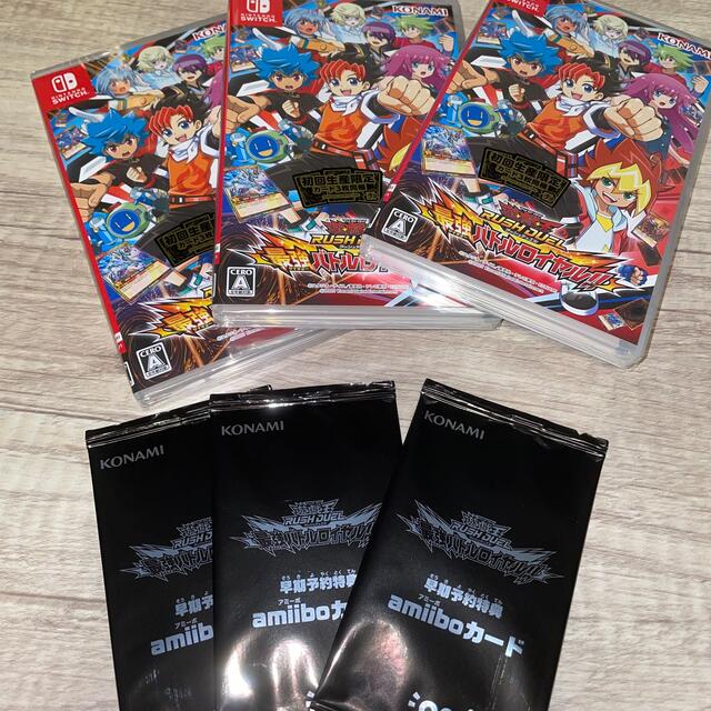KONAMI - ラッシュデュエル  switch amiibo付き ❌3つ