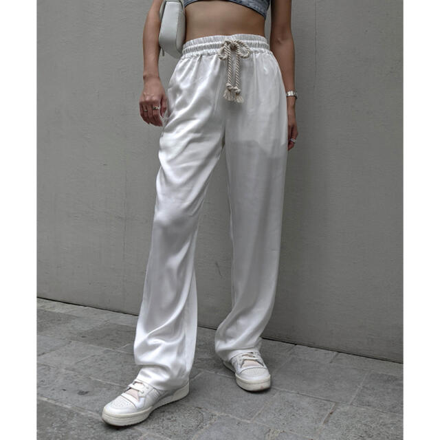 ALEXIA STAM(アリシアスタン)の新品  aclent ☺︎ Waist rope satin pants   レディースのパンツ(カジュアルパンツ)の商品写真