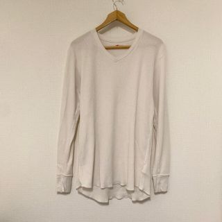 ヘインズ(Hanes)のHanes(USA)ビンテージVネックワッフルロングTシャツ(Tシャツ/カットソー(七分/長袖))