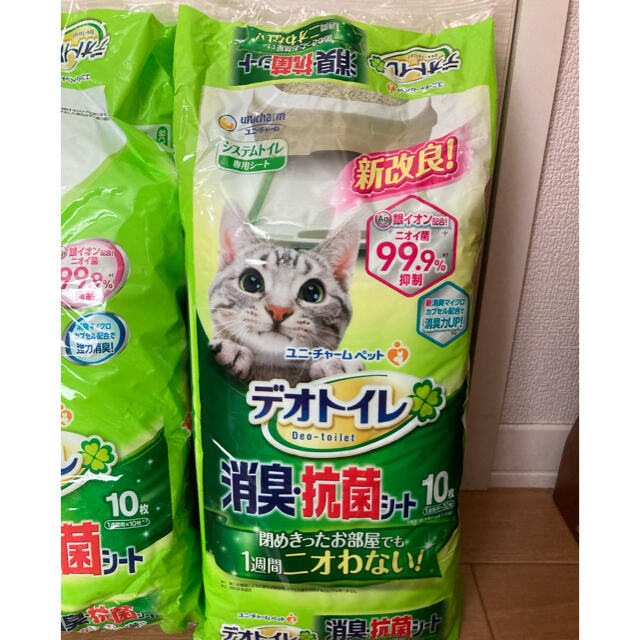 Unicharm(ユニチャーム)のデオトイレ　シート　１週間消臭・抗菌デオトイレ　取りかえ専用　１０枚×4 その他のペット用品(猫)の商品写真