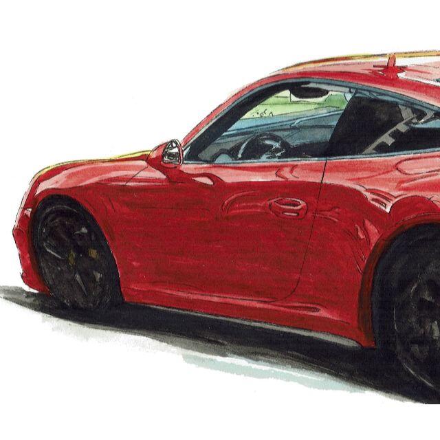 GC-1447ポルシェ911/911-GTS限定版画直筆サイン額装作家平右ヱ門 6