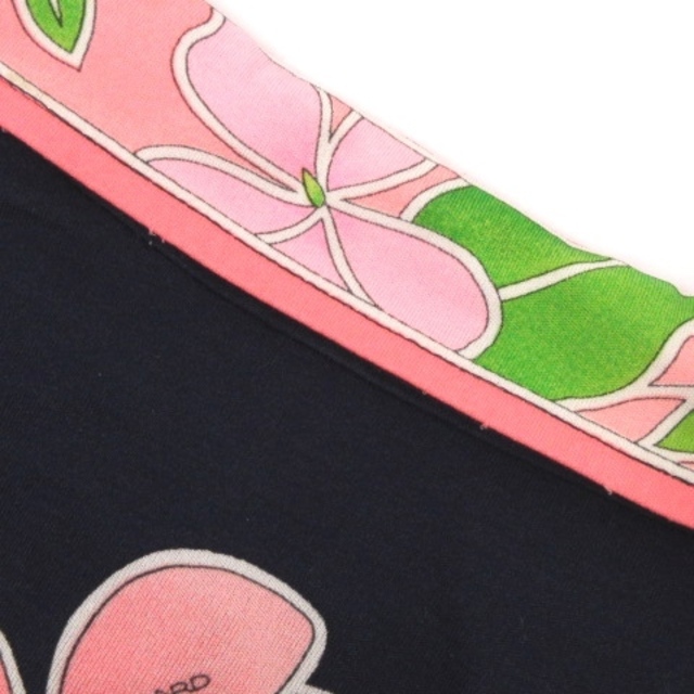 【美品】LEONARD レオナール　花柄　長袖　ワンピース　ピンク　赤　サイズ２