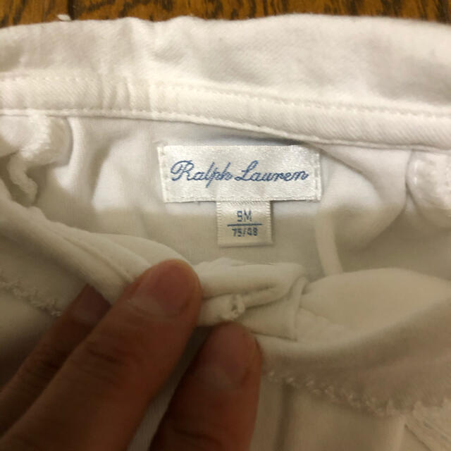 Ralph Lauren(ラルフローレン)のラルフローレン　白ロンパース　9M キッズ/ベビー/マタニティのベビー服(~85cm)(ロンパース)の商品写真