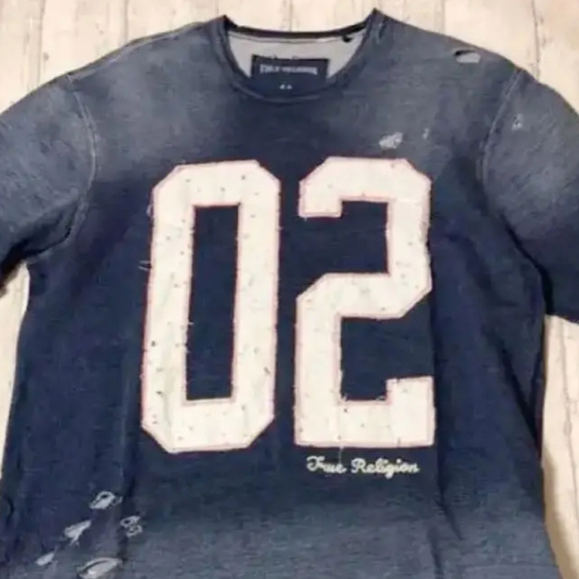 True Religion(トゥルーレリジョン)のTrue Religion Brand Jeans ダメージ加工　半袖 メンズのトップス(Tシャツ/カットソー(半袖/袖なし))の商品写真