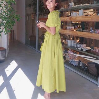 Drawer - 完売エスカルゴワンピース 人気色ライムグリーンの通販 by