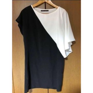 ザラ(ZARA)のZARA ザラ モノトーンワンピース チュニック ブラウス Ｌ(チュニック)