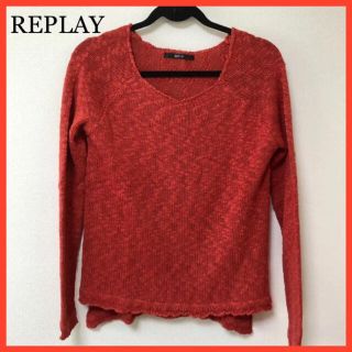 リプレイ(Replay)の◇新品◆ REPLAYリプレイ　 レディース　コットンニット レッド(ニット/セーター)