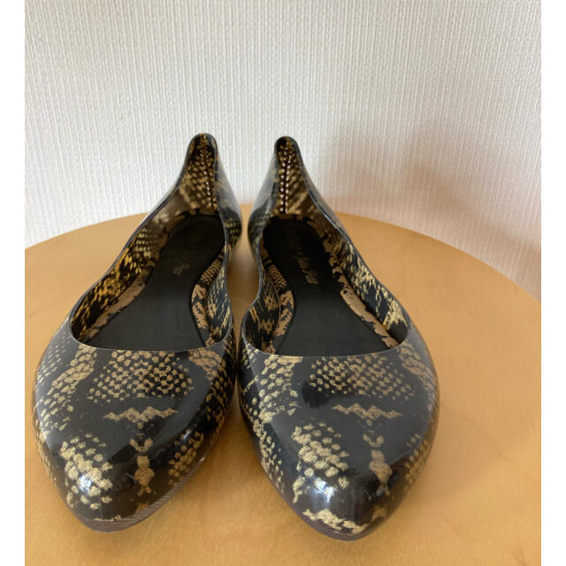 melissa(メリッサ)の美品　メリッサ x ジュリア コラボ　フラット　レインシューズ　パイソン レディースの靴/シューズ(バレエシューズ)の商品写真
