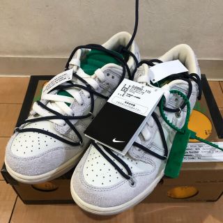 オフホワイト(OFF-WHITE)のNIKE off-white ダンク LOW ロット20 25㎝(スニーカー)