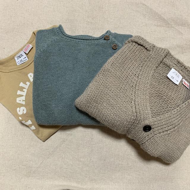 ZARA KIDS(ザラキッズ)の【rinnosuke_0801さん】ZARA3点まとめ売り キッズ/ベビー/マタニティのキッズ服男の子用(90cm~)(ニット)の商品写真