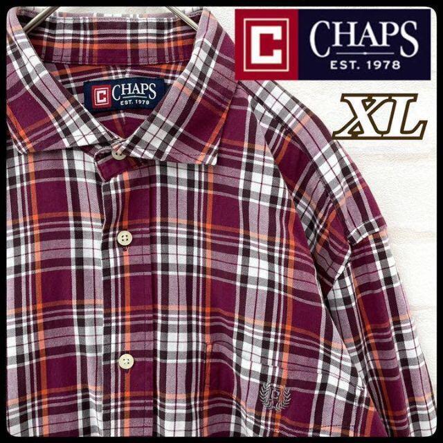 CHAPS(チャップス)の【ナイスカラー】CHAPS チェックシャツ 美品 ビッグシルエット XL メンズのトップス(シャツ)の商品写真