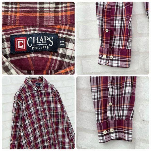 CHAPS(チャップス)の【ナイスカラー】CHAPS チェックシャツ 美品 ビッグシルエット XL メンズのトップス(シャツ)の商品写真