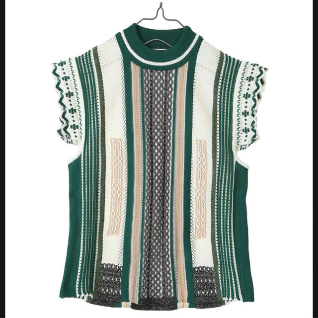 新品試着のみ Mame Kurogouchi Knit Stripe Tops レディース トップス