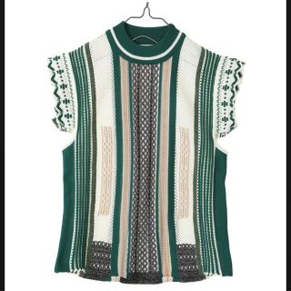 マメ(mame)の新品試着のみ Mame Kurogouchi Knit Stripe Tops(ニット/セーター)