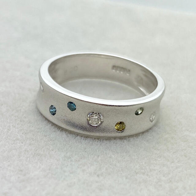 PT900 天然 ダイヤモンド 0.08ct ダイヤ マルチ リング レディースのアクセサリー(リング(指輪))の商品写真