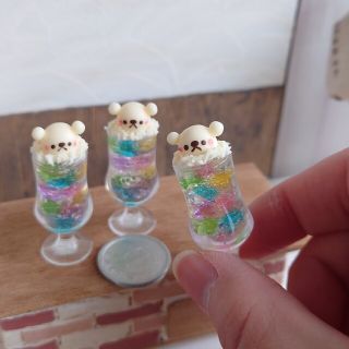 ディーラー販売 オーダーページ✾少し大きめグラス☆しろくまアイス