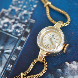 オメガ(OMEGA)の美品✴︎オメガ K14 星型インデックス カットガラス✴︎agete ロレックス(腕時計)