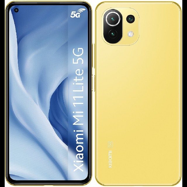 美品 Xiaomi Mi Lite 5G シトラスイエロー