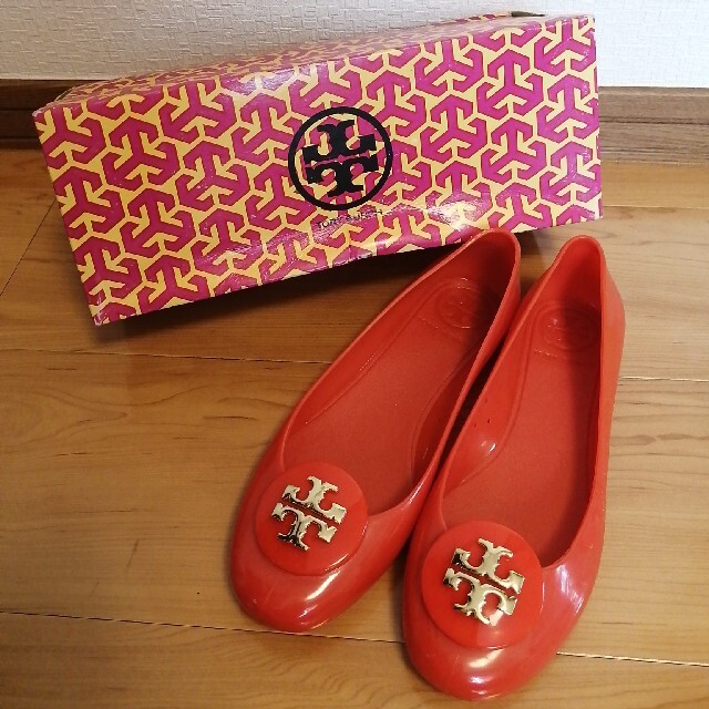 Tory Burch - トリーバーチ ラバーパンプス オレンジ 箱なしの通販 by ...