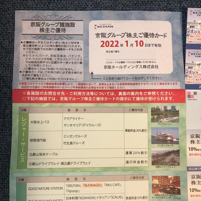 京阪グループ諸施設　株主優待 チケットのチケット その他(その他)の商品写真