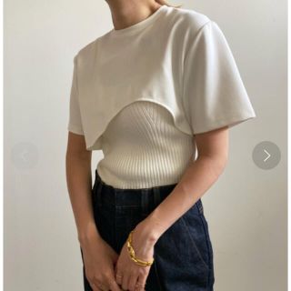 アメリヴィンテージ(Ameri VINTAGE)の✨新品✨ AMERI MEDI KNIT BUSTIER COMBI TEE(Tシャツ(半袖/袖なし))