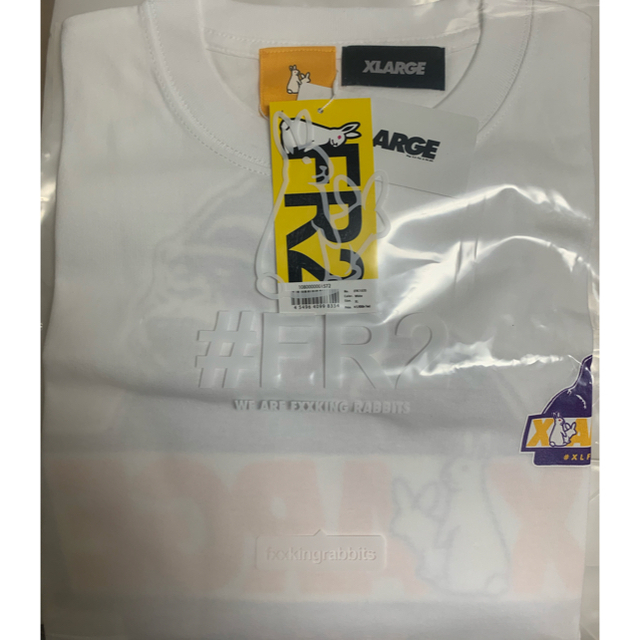 XLARGE(エクストララージ)のFR2 XLARGE コラボ Rabbit OG Logo T 白 XL メンズのトップス(Tシャツ/カットソー(半袖/袖なし))の商品写真