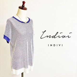 インディヴィ(INDIVI)のINDIVI☆半袖サマーニットプルオーバー(ニット/セーター)