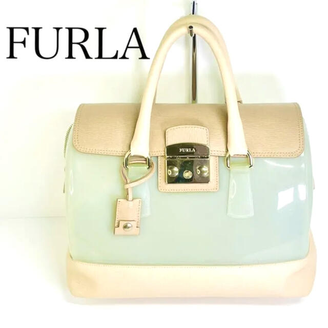 Furla - 美品☆フルラ☆キャンディ ボストンバッグ ベージュ×ミント ...