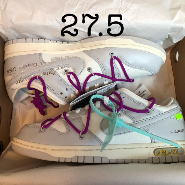 NIKE off-white Dunk Low LOT21  28cm