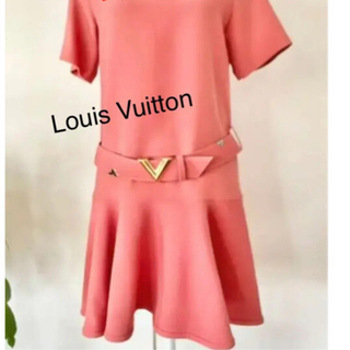 ルイヴィトン(LOUIS VUITTON)の☆Louis Vuitton 極美品レアカラー ワンピース☆秋コレクション38(ミニワンピース)