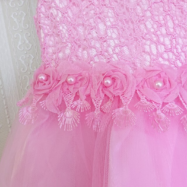 ドレス♥ピンク♥110cm キッズ/ベビー/マタニティのキッズ服女の子用(90cm~)(ドレス/フォーマル)の商品写真