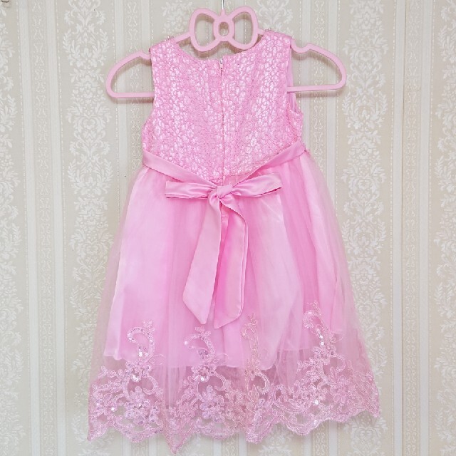 ドレス♥ピンク♥110cm キッズ/ベビー/マタニティのキッズ服女の子用(90cm~)(ドレス/フォーマル)の商品写真