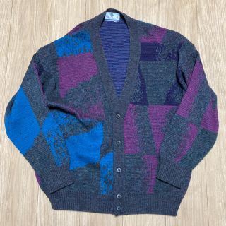 ヨウジヤマモト(Yohji Yamamoto)のvintage   総柄プルオーバーニットカーディガン(カーディガン)