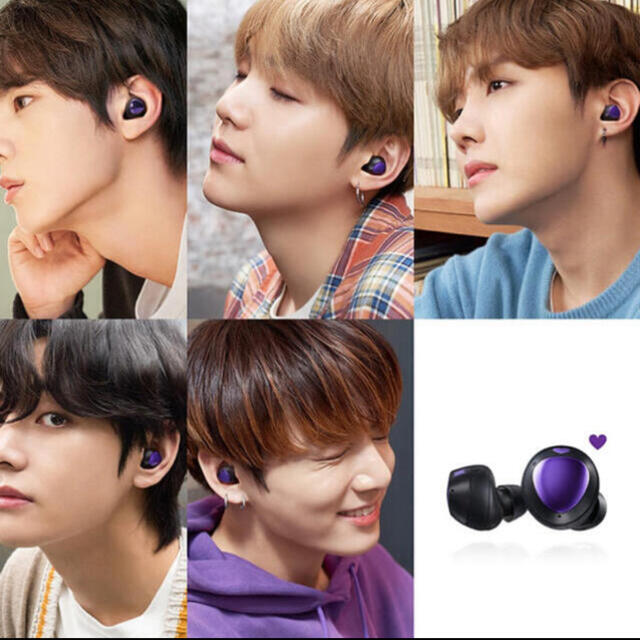 Galaxy(ギャラクシー)のGALAXY buds BTS edition +wirelesscharger スマホ/家電/カメラのオーディオ機器(ヘッドフォン/イヤフォン)の商品写真